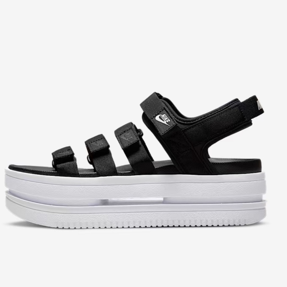 Nike Women's Icon Classic Platform Sandals Black size 8